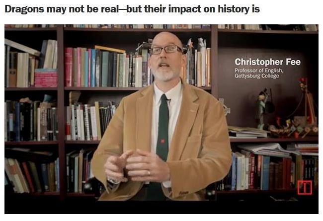 Fee discussed "The Real History of Dragons" in TIME Magazine on 22 April 2016. You can read the article here. Click the image to view the video.