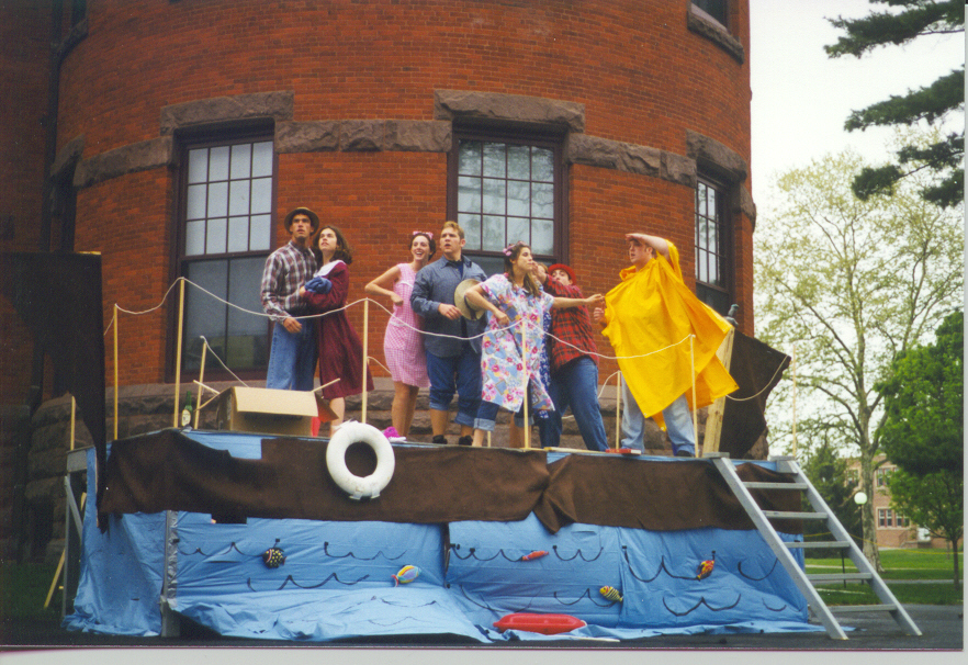 The Medieval Drama class in the Spring of 1999 staged a rollicking hoe-down Hillbilliy version of the Wakefield Noah.
