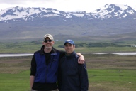 Fee and Rutkowski on the Snaefellsnes Peninsula on the west coast of Iceland 22 June 2006